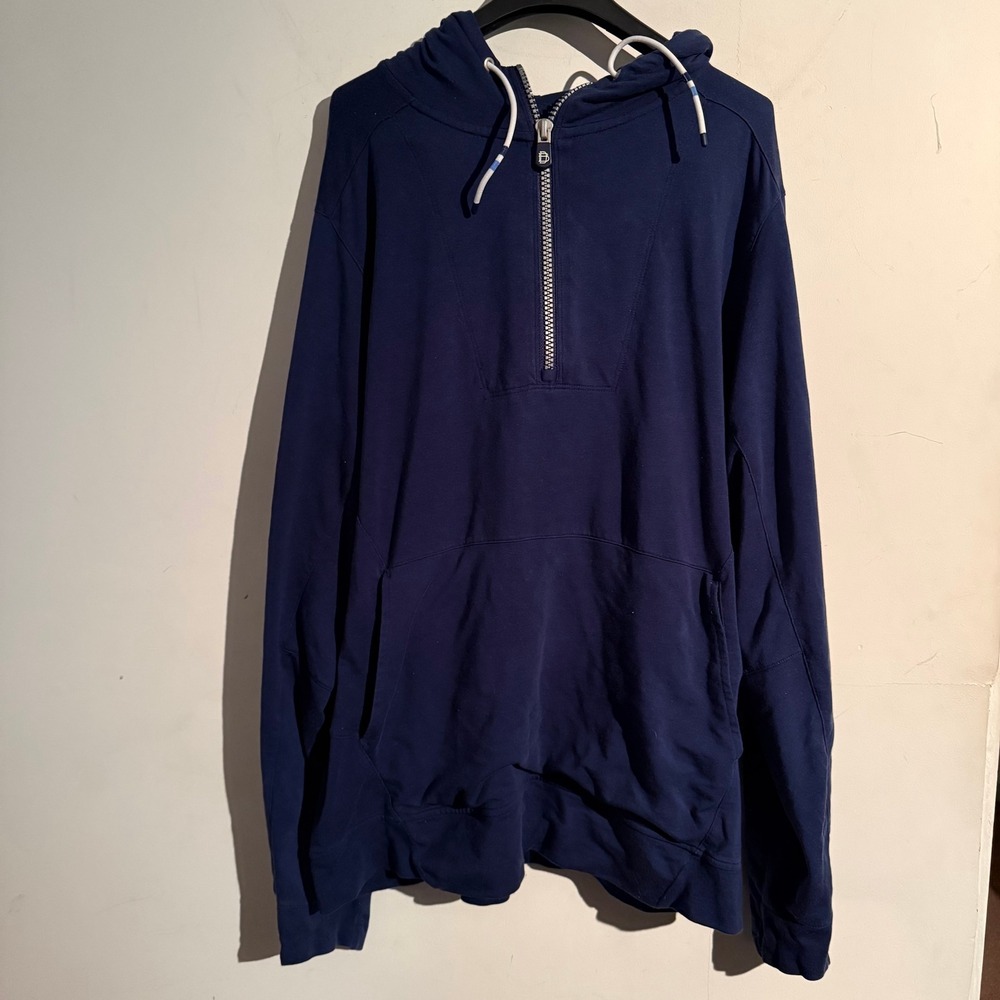 B. Draddy Mens Large Proctor 1/4 Zip Pullover Hoodie‎ Blue Golf Performance